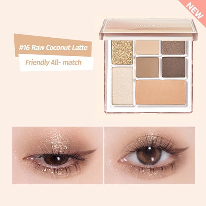 Phấn Mắt 7 Màu JUDYDOLL All-In-One Palette Đa năng Kẻ mắt Má hồng Tạo khối Bắt sáng Mềm mịn Lên màu tốt Dễ tán Có nhũ mắt lấp lánh
