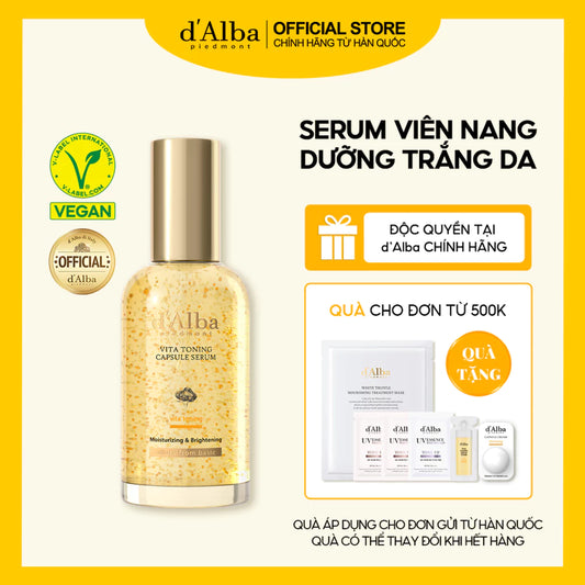 [d'Alba Official] Serum viên nang dưỡng trắng da Vita Capsule Serum 50ml/100ml (Bản nâng cấp)