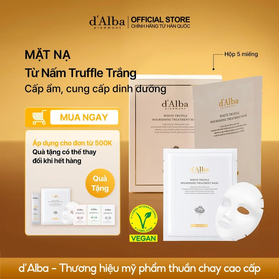 [d'Alba Official] Set 5 mặt nạ thuần chay nuôi dưỡng da 5ml/c