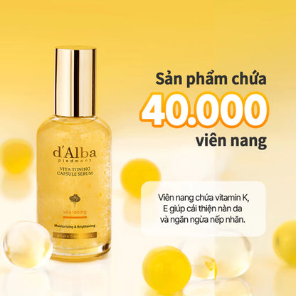[d'Alba Official] Serum viên nang dưỡng trắng da Vita Capsule Serum 50ml/100ml (Bản nâng cấp)