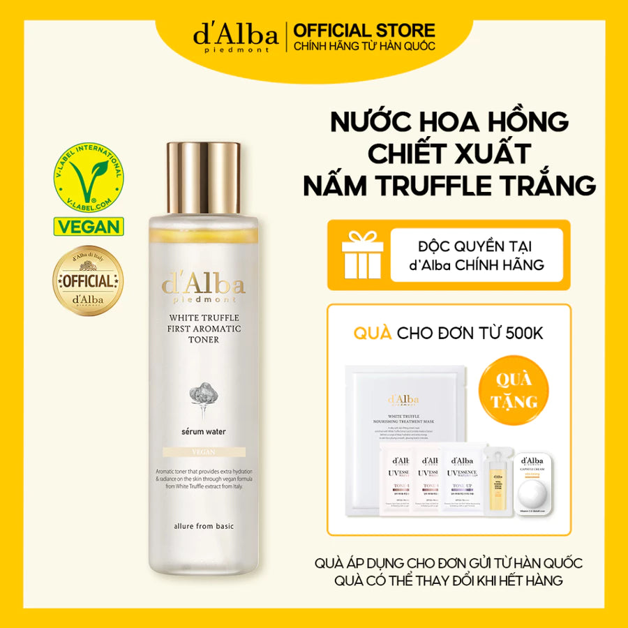 [d'Alba Official] Nước hoa hồng chiết xuất nấm Truffle trắng First Aromatic Toner 155ml