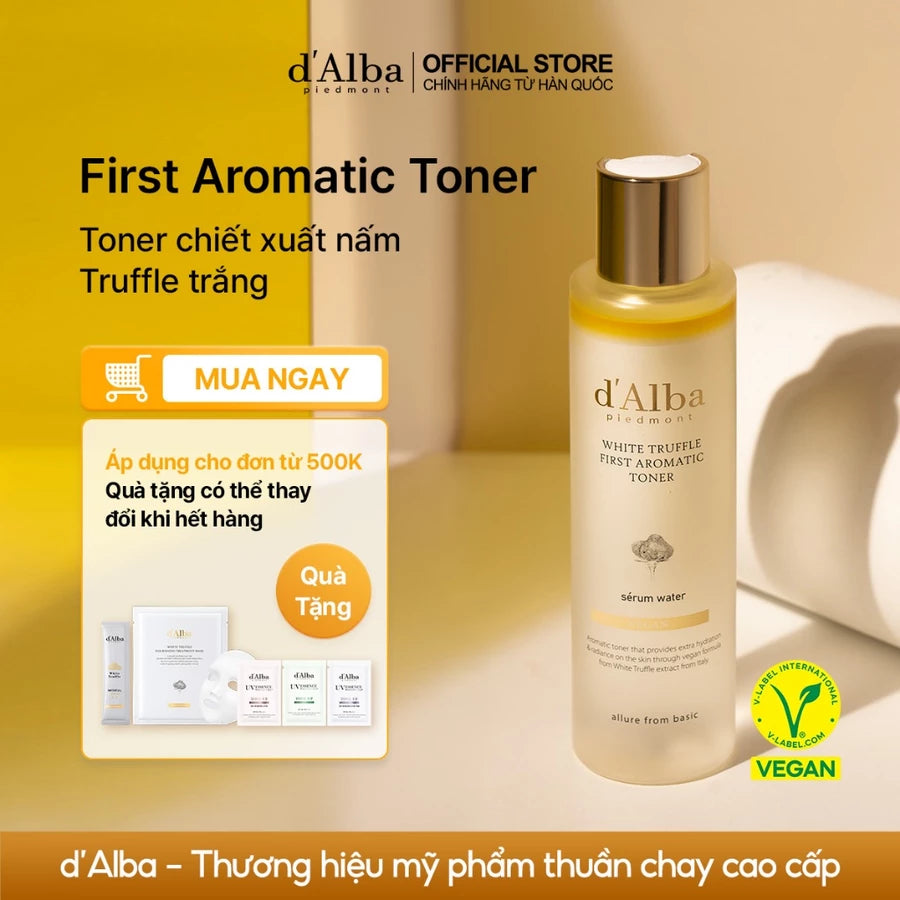 [d'Alba Official] Nước hoa hồng chiết xuất nấm Truffle trắng First Aromatic Toner 155ml