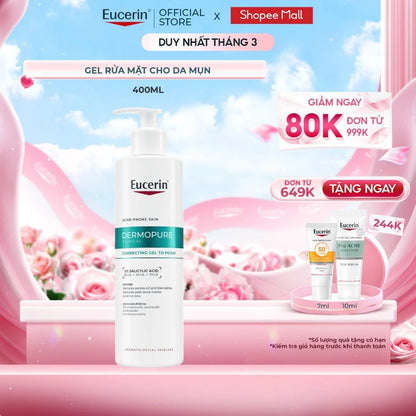 Gel rửa mặt cho da mụn Eucerin Eucerin® DermoPure Clinical Correcting Gel To Foam 400ml