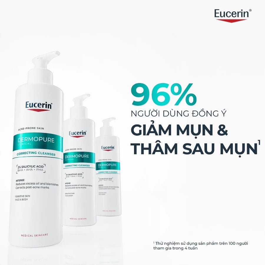 Gel rửa mặt cho da mụn Eucerin Eucerin® DermoPure Clinical Correcting Gel To Foam 400ml