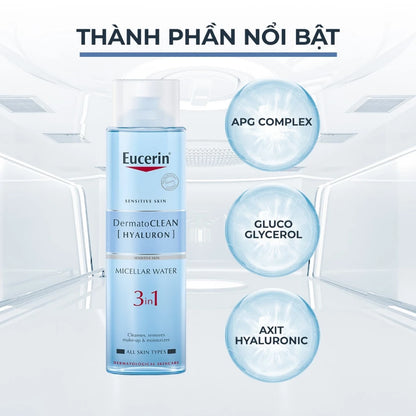 Nước tẩy trang dịu nhẹ cho da nhạy cảm Eucerin DermatoCLEAN Micellar 400ml