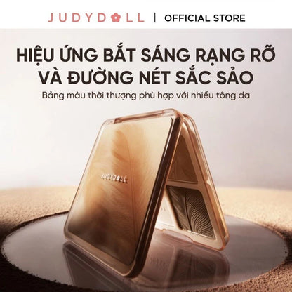 Bảng Phấn Tạo Khối Bắt Sáng 4 Ô JUDYDOLL Highlight & Contour Palette Mỏng Mịn Dễ tán Chuẩn màu 3D Lâu trôi 9g
