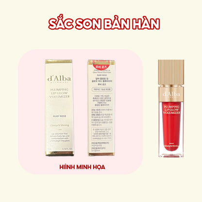 [d'Alba Official] Son bóng làm đầy môi Plumping Lip Glow Volumizer 5ml