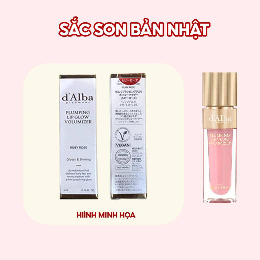 [d'Alba Official] Son bóng làm đầy môi Plumping Lip Glow Volumizer 5ml