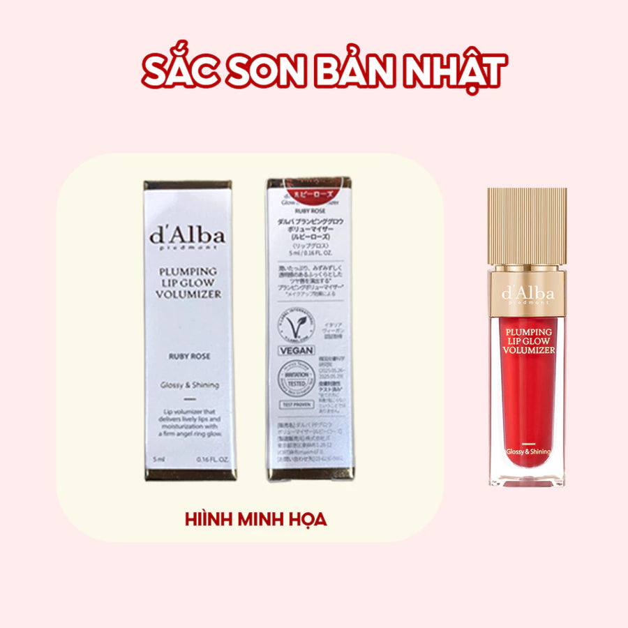 [d'Alba Official] Son bóng làm đầy môi Plumping Lip Glow Volumizer 5ml