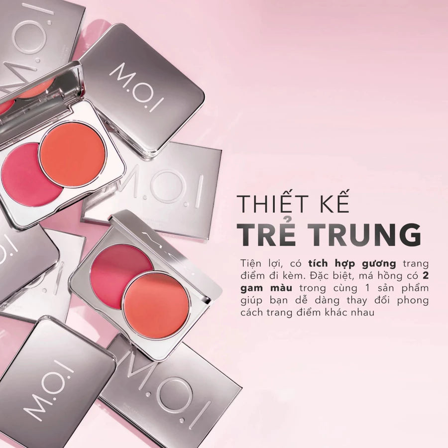 [HSD 4/2027] Phấn má hồng dạng kem 2 màu M.O.I Dual Cream Blusher 8g