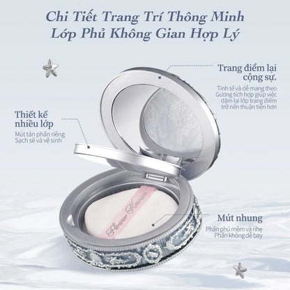 Phấn Phủ Nén Amelia Pearl Glow Powder Bộ sưu tập Kiềm Dầu Che Khuyết Điểm 9g