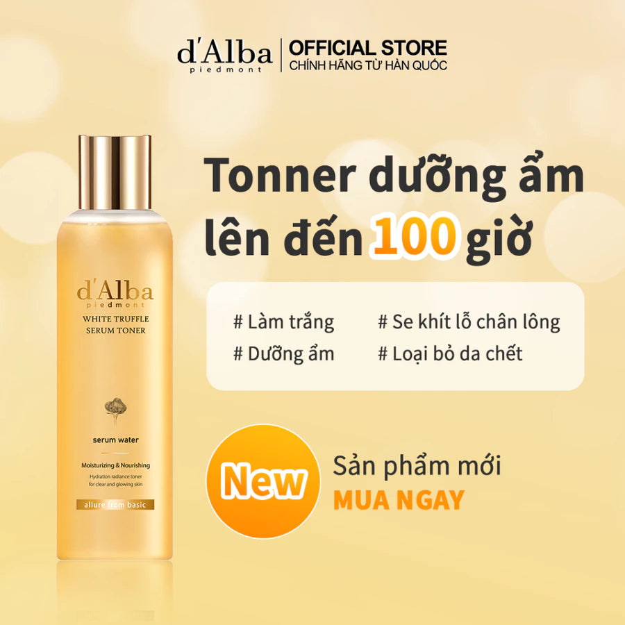 [d'Alba Official] Toner serum cải thiện lỗ chân lông, dưỡng ẩm lên tới 100 giờ 180ml (Bản nâng cấp)