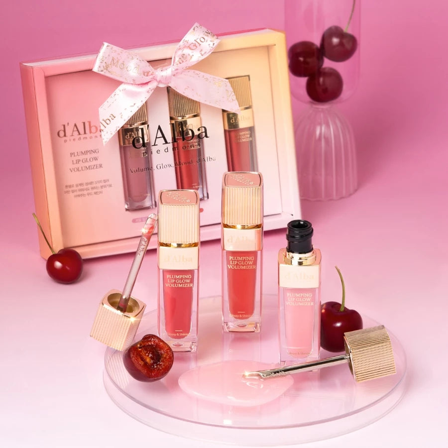 [d'Alba Official] Set 3 son bóng làm đầy môi Plumping Lip Glow Volumizer 5ml