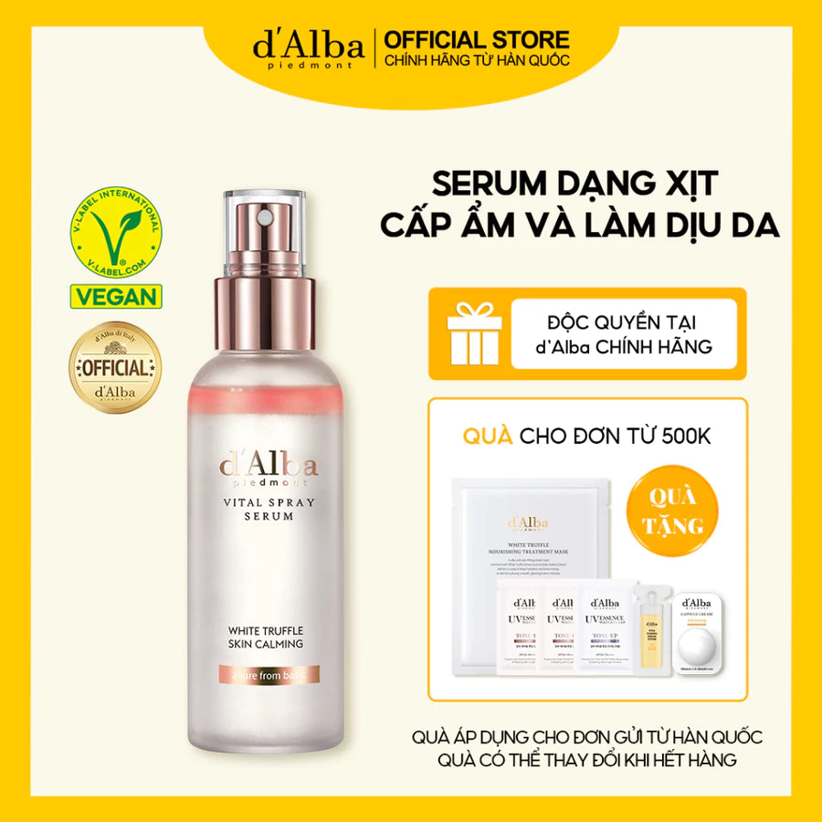 [d'Alba Official] Serum dạng xịt thuần chay cấp ẩm và làm dịu da Vital Spray Serum 100ml