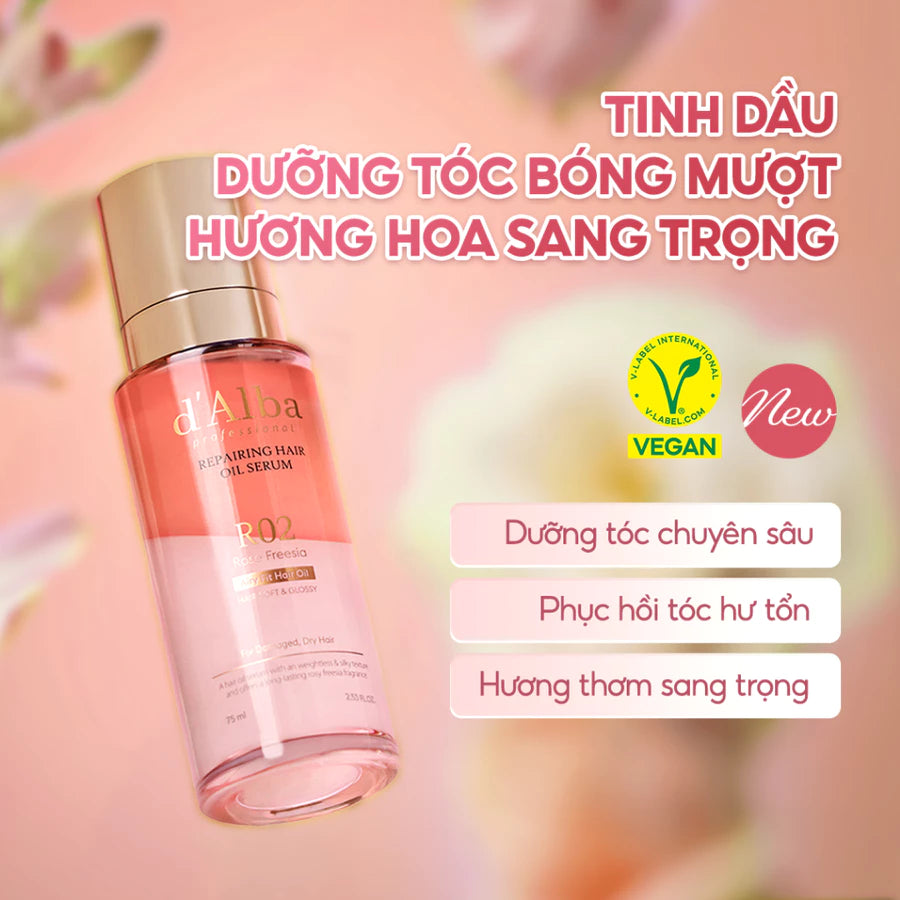 [d'Alba Official ] Dầu dưỡng phục hồi tóc hương hoa sang trọng (75ml)