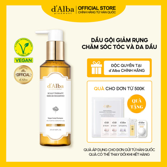 [d'Alba Official] Dầu gội thuần chay chăm sóc tóc và da đầu giảm rụng tóc 275ml