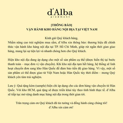 [d'Alba Official] Serum dạng xịt thuần chay cấp ẩm và làm dịu da Vital Spray Serum 100ml