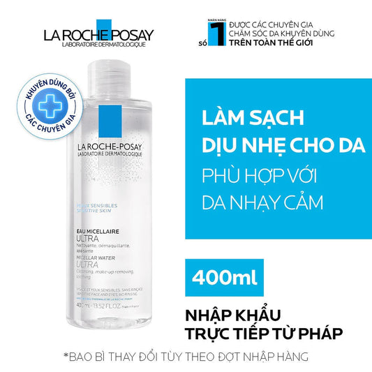 Nước tẩy trang làm sạch sâu cho da nhạy cảm La Roche-Posay Micellar Water Sensitive Skin 400ml